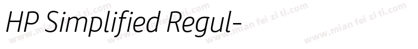 HP Simplified Regul字体转换